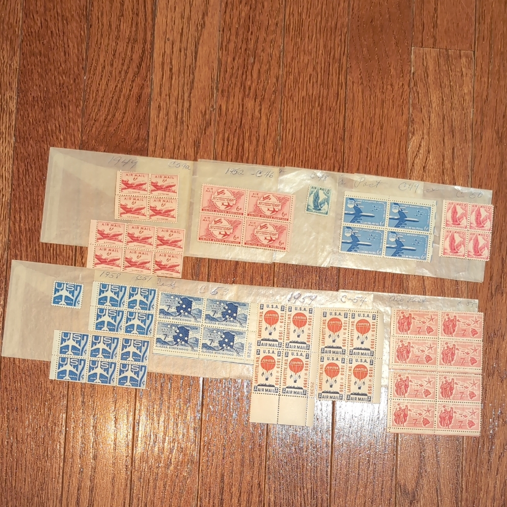USPS Airmail Stamp Bundle 54 Stamps